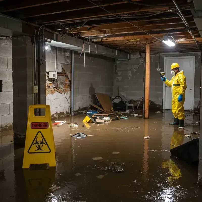 Flooded Basement Electrical Hazard in Troy, OH Property