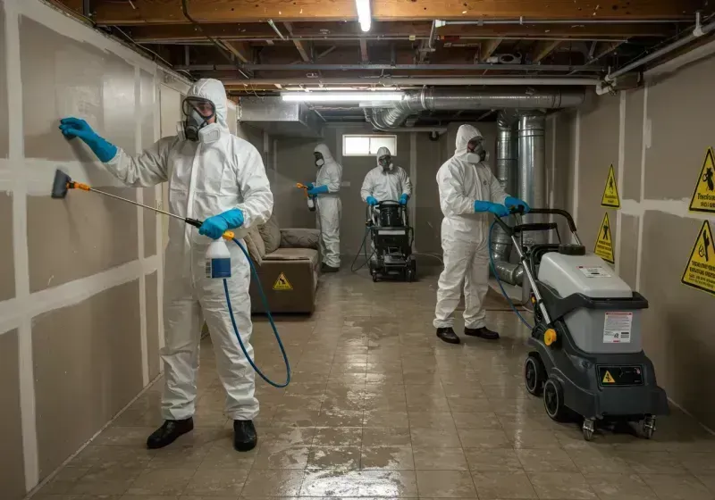 Basement Moisture Removal and Structural Drying process in Troy, OH